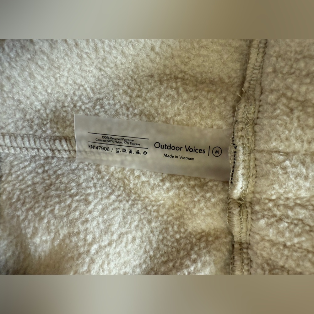 Outdoor Voices Mojave/Soil Beige PrimoFleece Jogger Lounge Pants - Size Medium - Picture 7 of 9